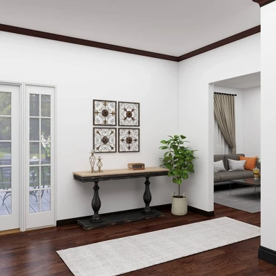 Metal Fleur De Lis Scrollwork And Wall Decor Set Of 4 Brown - Olivia & May 8 Metal Fleur De Lis Scrollwork And Wall Decor Set Of 4 Brown - Olivia & May - Image 6