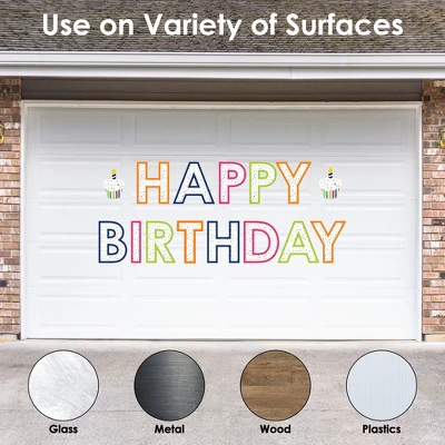 Big Dot Of Happiness Cheerful Happy Birthday - Peel And Stick Colorful Birthday Party Large Banner Wall Decals - Happy Birthday 4 Big Dot Of Happiness Cheerful Happy Birthday - Peel And Stick Colorful Birthday Party Large Banner Wall Decals - Happy Birthday - Image 2