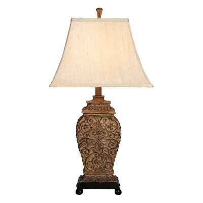 Rustic Table Lamp Set Of 2 Black - Olivia & May 3 Rustic Table Lamp Set Of 2 Black - Olivia & May