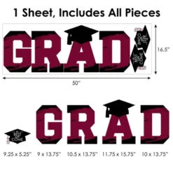 Big Dot Of Happiness Maroon Graduation Party Decor - Vinyl Wall Decals - Grad 12 Big Dot Of Happiness Maroon Graduation Party Decor - Vinyl Wall Decals - Grad -Home Decor Store GUEST 2438169a 1574 4411 8ca0 b721b835c566