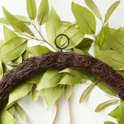 Oversized Fall Leaf Wreath With Velvet Ribbon Green - Threshold™ Designed With Studio McGee -Home Decor Store GUEST 2574e576 e2c8 4665 b173 b91d3a283a6d