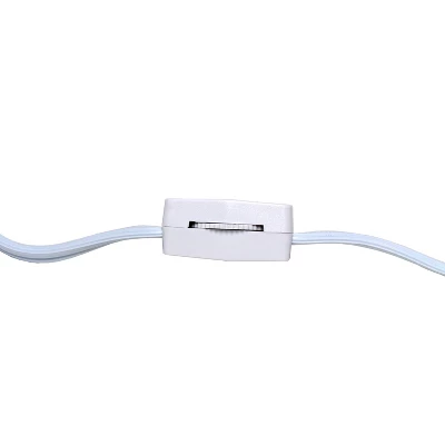 9.45" 2pk Petite Ceramic Oblong Bedside Table Desk Lamps With Matching Tapered Drum Shade Off-White - Creekwood Home 5 9.45" 2pk Petite Ceramic Oblong Bedside Table Desk Lamps With Matching Tapered Drum Shade Off-White - Creekwood Home - Image 3