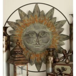 Metal Sunburst Indoor Outdoor Wall Decor With Distressed Copper Like Finish Brown - Olivia & May 29 Metal Sunburst Indoor Outdoor Wall Decor With Distressed Copper Like Finish Brown - Olivia & May -Home Decor Store GUEST 2790a7fb 82c2 4485 bcbd 6399112821b5