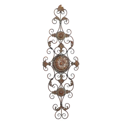 Rustic Metal Ornamental Wall Decor Dark Brown - Olivia & May 8 Rustic Metal Ornamental Wall Decor Dark Brown - Olivia & May - Image 6
