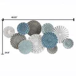 LuxenHome Multi-Color Metal Floral Layered Plates Wall Decor 15 LuxenHome Multi-Color Metal Floral Layered Plates Wall Decor -Home Decor Store GUEST 2820c0c0 9e7f 464d a74d e9c3f67429a1