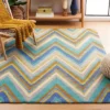 Blue/Multi Stripes Hooked Accent Rug - (2'3"x3'9") - Safavieh