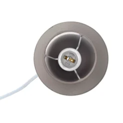 8.66" Petite Ceramic Orb Base Bedside Table Desk Lamp With Matching Tapered Drum Fabric Shade Gray - Creekwood Home -Home Decor Store GUEST 2d136125 50c7 46c3 8823 d8fda70c40fe