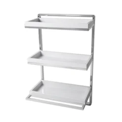 10.5" X 16" 3 Tier Wall Shelving Unit With Towel Rack And Trays Chrome/White - Danya B. -Home Decor Store GUEST 2eb5ca16 9cc3 4227 933d 2778b11debe0