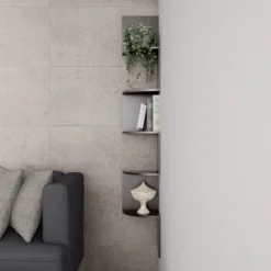 Hastings Home 5-Tier Floating Corner Shelf - Matte Espresso Brown -Home Decor Store GUEST 2f8675d6 6999 48b9 b180 5be1cf544190