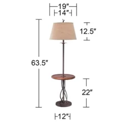 Franklin Iron Works Industrial Floor Lamps 63.5" Tall Set Of 2 With Tray Table Dark Rust Iron Twist Base Wood Linen Shades Living Room House 9 Franklin Iron Works Industrial Floor Lamps 63.5" Tall Set Of 2 With Tray Table Dark Rust Iron Twist Base Wood Linen Shades Living Room House -Home Decor Store GUEST 300400b0 e443 421c 9bf0 00749110aae6