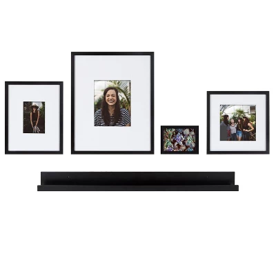5pc Gallery Frame/Shelf Box Set Black - Kate & Laurel All Things Decor 7 5pc Gallery Frame/Shelf Box Set Black - Kate & Laurel All Things Decor - Image 5