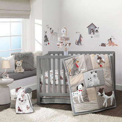 Lambs & Ivy Bow Wow Gray/Beige Dog/Puppy With Doghouse Wall Decals/Stickers 5 Lambs & Ivy Bow Wow Gray/Beige Dog/Puppy With Doghouse Wall Decals/Stickers - Image 3
