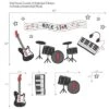 Lambs & Ivy Rock Star Musical Instruments Wall Decals/Stickers - Drums/Guitar -Home Decor Store GUEST 307deb34 20bd 4be6 9ca4 aa2631ef4921