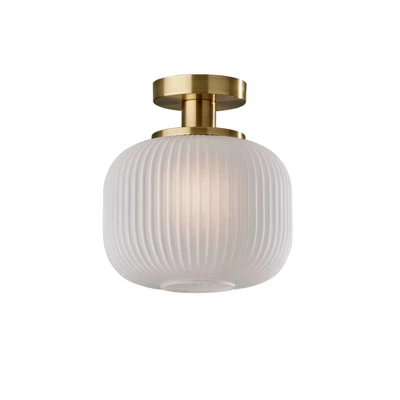 Hazel Flush Mount Pendant Antique Brass - Adesso 3 Hazel Flush Mount Pendant Antique Brass - Adesso