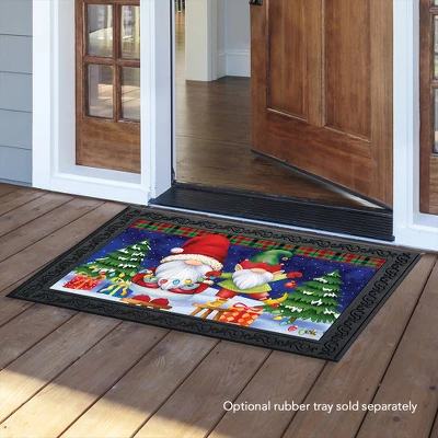 Christmas Gnomes Doormat Holiday Humor Elf Presents 30" X 18" Briarwood Lane 4 Christmas Gnomes Doormat Holiday Humor Elf Presents 30" X 18" Briarwood Lane - Image 2