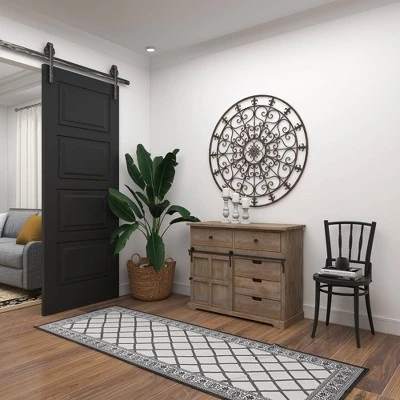 Metal Fleur De Lis Scrollwork And Wall Decor Black - Olivia & May 7 Metal Fleur De Lis Scrollwork And Wall Decor Black - Olivia & May - Image 5