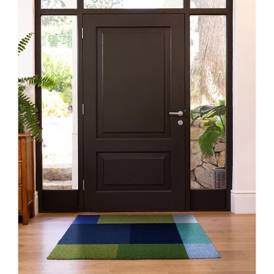 2'x3' Colorstar Tiers Indoor Door Mat Green/Blue - Bungalow Flooring 3 2'x3' Colorstar Tiers Indoor Door Mat Green/Blue - Bungalow Flooring
