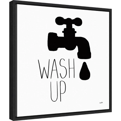 16" X 16" Bathroom Etiquette V By Leah York Framed Canvas Wall Art - Amanti Art 3 16" X 16" Bathroom Etiquette V By Leah York Framed Canvas Wall Art - Amanti Art