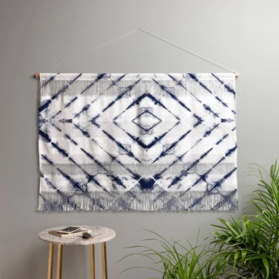 47"x32" Little Arrow Design Co Shibori Wall Hanging Landscape Tapestries Blue - Deny Designs 3 47"x32" Little Arrow Design Co Shibori Wall Hanging Landscape Tapestries Blue - Deny Designs