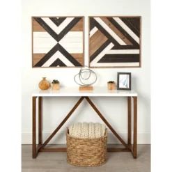 24.01" X 24.01" Baralt Shiplap Wood Plank Art Brown - Kate And Laurel -Home Decor Store GUEST 3423ad1d 2e1d 41d9 ab70 94005756e545