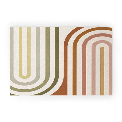 Colour Poems Bold Curvature Stripes I Looped Vinyl Welcome Mat - Society6 7 Colour Poems Bold Curvature Stripes I Looped Vinyl Welcome Mat - Society6 - Image 5