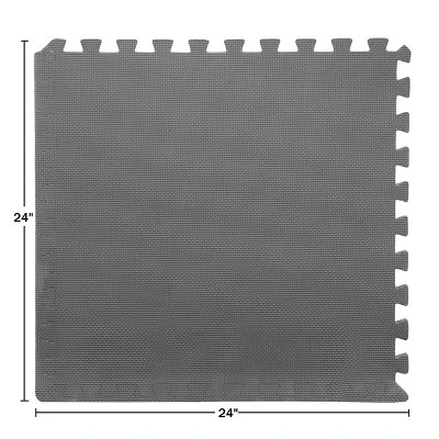 Foam Flooring Tiles 24-Pack Interlocking EVA Foam Pieces Non-Toxic Floor Padding For Playroom Gym Or Basement By Stalwart (Gray) 3 Foam Flooring Tiles 24-Pack Interlocking EVA Foam Pieces Non-Toxic Floor Padding For Playroom Gym Or Basement By Stalwart (Gray)