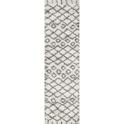 Algaida Moroccan Diamond Shag Area Rug - JONATHAN Y 3 Algaida Moroccan Diamond Shag Area Rug - JONATHAN Y