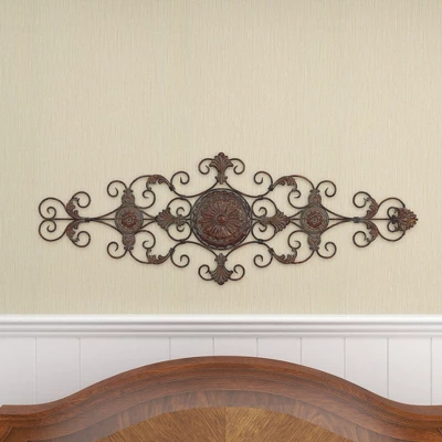 Rustic Metal Ornamental Wall Decor Dark Brown - Olivia & May 13 Rustic Metal Ornamental Wall Decor Dark Brown - Olivia & May - Image 11