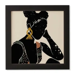 Domonique Brown Black Hair No. 6 Framed Wall Art Black - Deny Designs -Home Decor Store GUEST 39579d47 81e3 4dec aa3d 47dbcd8fa11a