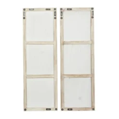 Set Of 2 Wooden Geometric Intricately Carved Wall Decors White - Olivia & May -Home Decor Store GUEST 3987c3f6 a6c3 4b2a 8420 89a2fdf2ba03