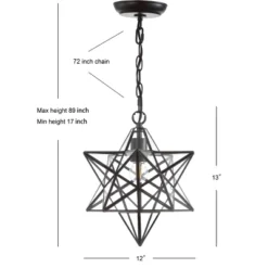 12" Stella Moravian Star Metal/Clear Glass LED Pendant - Jonathan Y 10 12" Stella Moravian Star Metal/Clear Glass LED Pendant - Jonathan Y -Home Decor Store GUEST 3a174f0b 35f9 4043 98c1 e66912ffa681