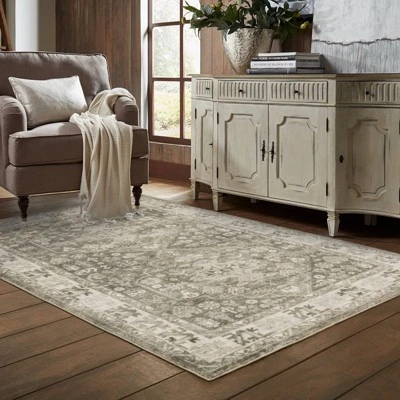 Salina Traditional Persian Style Inspired Area Rug Charcoal/Ivory - Captiv8e Designs 3 Salina Traditional Persian Style Inspired Area Rug Charcoal/Ivory - Captiv8e Designs