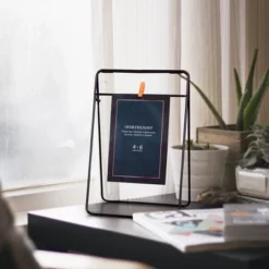 Northlight 9.75" Contemporary Clip On 4" X 6" Photo Picture Frame - Black