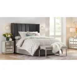 360 Lighting Julia Modern Table Lamp 26 1/2" High Green Glass White Drum Shade For Bedroom Living Room Bedside Nightstand Office Kids Family House -Home Decor Store GUEST 3b1fbd30 a867 4abf 8197 eb0904bef2de