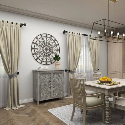 Metal Fleur De Lis Scrollwork And Wall Decor Black - Olivia & May 4 Metal Fleur De Lis Scrollwork And Wall Decor Black - Olivia & May - Image 2