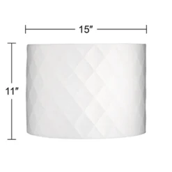 Possini Euro Design Brushed Nickel Plug In Swag Chandelier 15" Wide Modern White Diamond-Shaped Shade Fixture Dining Room -Home Decor Store GUEST 3c663c93 2b76 40a8 abf8 081c3276563e