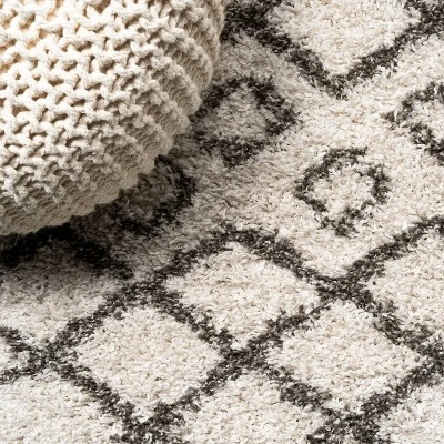 Algaida Moroccan Diamond Shag Area Rug - JONATHAN Y 7 Algaida Moroccan Diamond Shag Area Rug - JONATHAN Y - Image 5