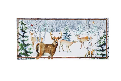 Evergreen Winter's Whisper Sassafras Indoor Outdoor Switch Doormat 1'10"x10" Brown 4 Evergreen Winter's Whisper Sassafras Indoor Outdoor Switch Doormat 1'10"x10" Brown - Image 2