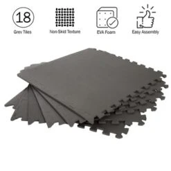Foam Flooring Tiles - 18-Pack Interlocking EVA Foam Pieces Non-Toxic Floor Padding For Playroom Gym Or Basement By Stalwart (Gray) 10 Foam Flooring Tiles - 18-Pack Interlocking EVA Foam Pieces Non-Toxic Floor Padding For Playroom Gym Or Basement By Stalwart (Gray) -Home Decor Store GUEST 3dac285b 8ad6 46bf 9648 52bb68c09d58