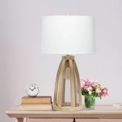 Wood Arch Farmhouse Table Lamp With Fabric Shade Natural - Lalia Home -Home Decor Store GUEST 3e052abc e71a 4c9b 95bf 1df190647a40