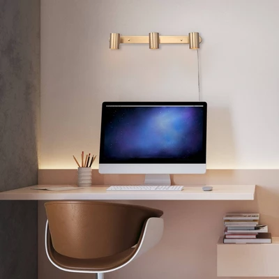 Dale 3-Light Matte Brass Plug-In Track Lighting - Globe Electric 8 Dale 3-Light Matte Brass Plug-In Track Lighting - Globe Electric - Image 6