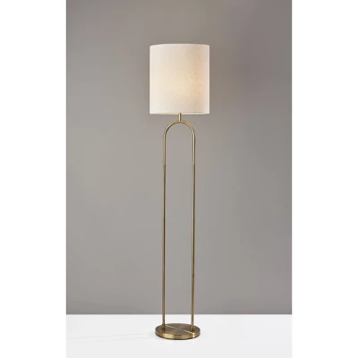 Joey Floor Lamp Antique Brass - Adesso 4 Joey Floor Lamp Antique Brass - Adesso - Image 2