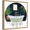 16" X 16" Homebody Collection C Bath By Victoria Borges Framed Canvas Wall Art Brown - Amanti Art