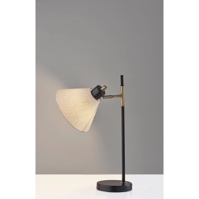 Matthew Table Lamp Black/Antique Brass - Adesso 6 Matthew Table Lamp Black/Antique Brass - Adesso - Image 4