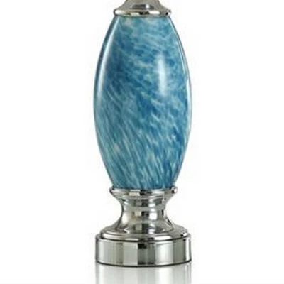 Swirled Glass Table Lamp Internal Night Light Feature Blue - StyleCraft 4 Swirled Glass Table Lamp Internal Night Light Feature Blue - StyleCraft - Image 2