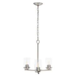 3-Light 15" Classic Contemporary Clear Glass/Metal Hanging Pendant Chandelier - Lalia Home 29 3-Light 15" Classic Contemporary Clear Glass/Metal Hanging Pendant Chandelier - Lalia Home -Home Decor Store GUEST 41e42e8f 4c3c 4fee bfa6 c09f5cf449ca