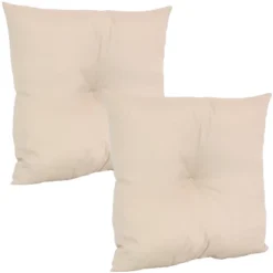 Sunnydaze Decor Sunnydaze Indoor/Outdoor Weather-Resistant Polyester Square Tufted Pillow With Zipper Closures - 19" - 2pk -Home Decor Store GUEST 41ef9836 f140 4650 a8bd 2eaf05f53611