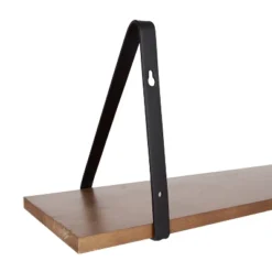 27" X 8.3" 2pc Solomon Wooden Shelf Set Brown/Black - Kate & Laurel All Things Home -Home Decor Store GUEST 448a50e3 9677 4d6c bd32 86a13289cec8