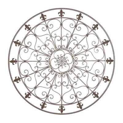Metal Fleur De Lis Scrollwork And Wall Decor Black - Olivia & May 17 Metal Fleur De Lis Scrollwork And Wall Decor Black - Olivia & May - Image 15
