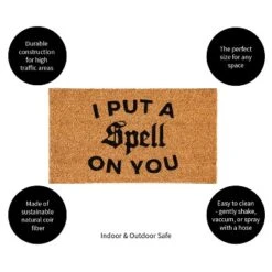 Evergreen 16 X 28 Halloween Greeting Coir Mat, I Put A Spell On You For Indoor And Outdoor Decor -Home Decor Store GUEST 4574b543 93fb 4477 9e1b 32b1b11042cb